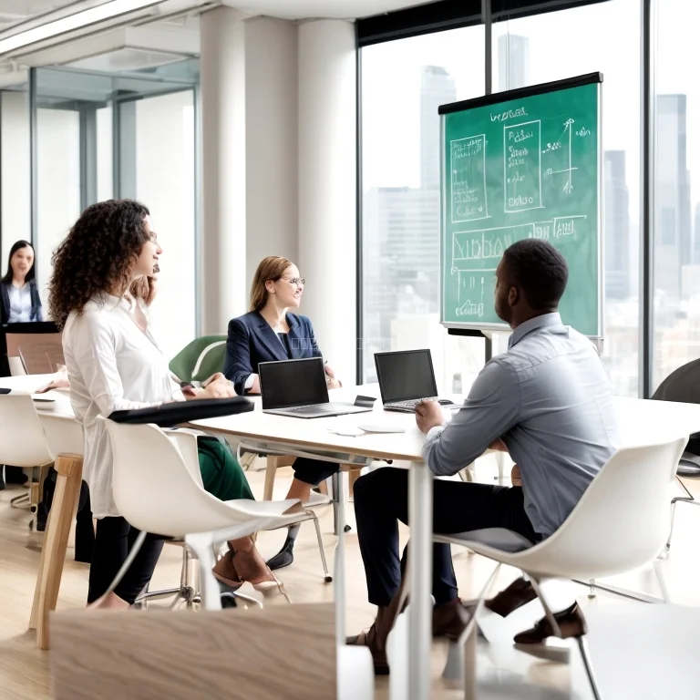 People collaborating in a professional development session